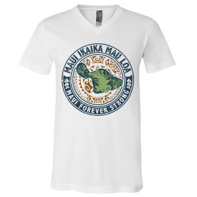 Pray For Maui Hawaii Strong V-Neck T-Shirt