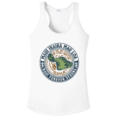 Pray For Maui Hawaii Strong Ladies PosiCharge Competitor Racerback Tank