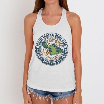 Pray For Maui Hawaii Strong Women's Knotted Racerback Tank