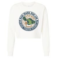 Pray For Maui Hawaii Strong Cropped Pullover Crew
