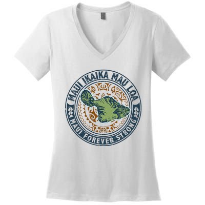 Pray For Maui Hawaii Strong Women's V-Neck T-Shirt