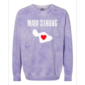 Pray For Maui Hawaii Strong Lahaina Fires Gift Colorblast Crewneck Sweatshirt