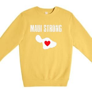 Pray For Maui Hawaii Strong Lahaina Fires Gift Premium Crewneck Sweatshirt