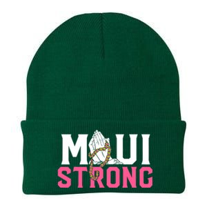 Pray For Maui Hawaii Strong Support For Hawaii Fire Victims Knit Cap Winter Beanie