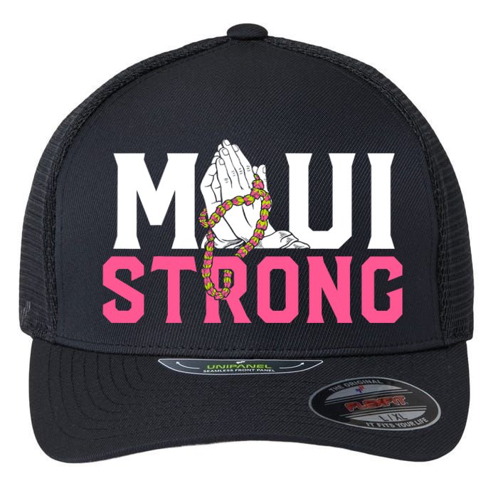 Pray For Maui Hawaii Strong Support For Hawaii Fire Victims Flexfit Unipanel Trucker Cap