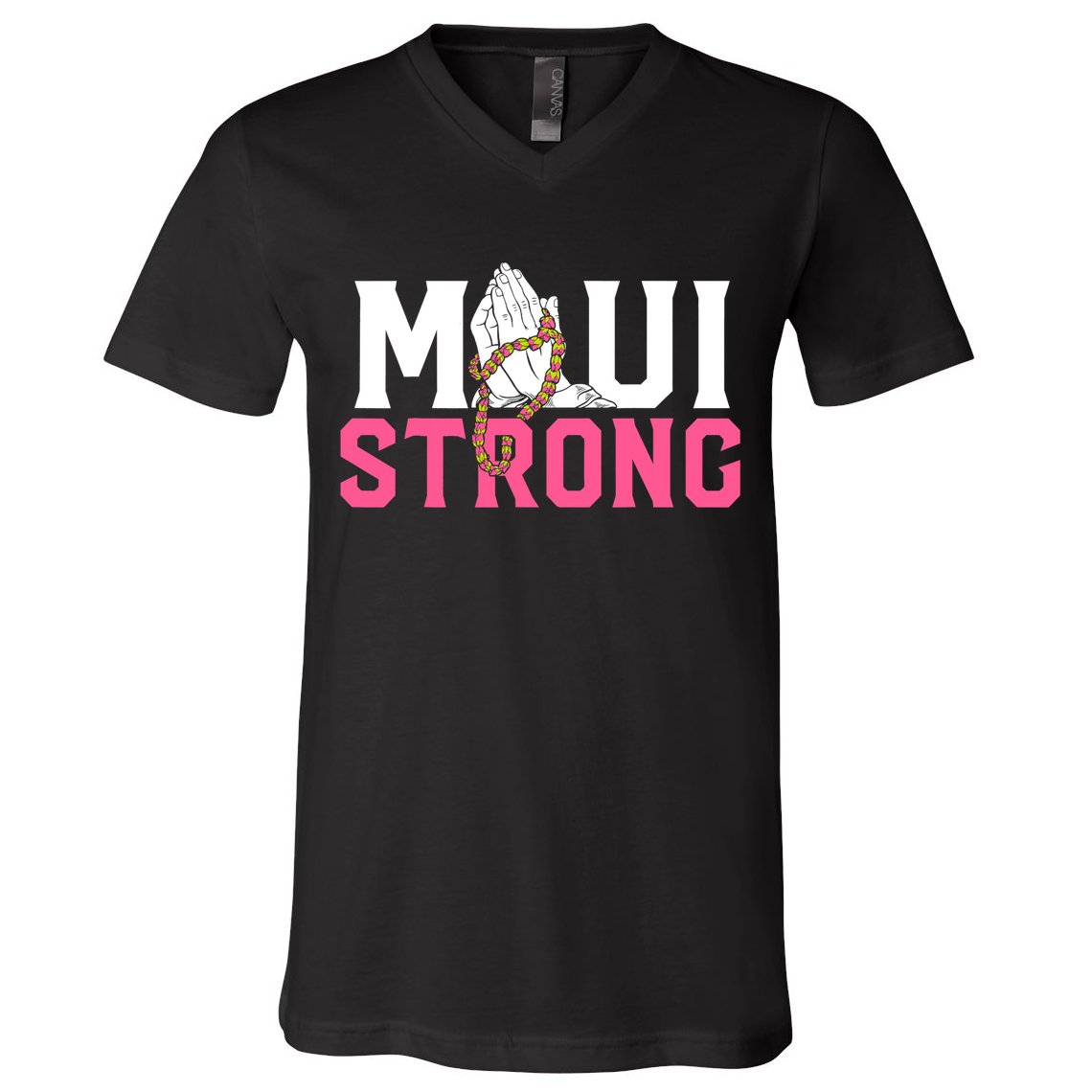 Pray For Maui Hawaii Strong Support For Hawaii Fire Victims V-Neck T-Shirt