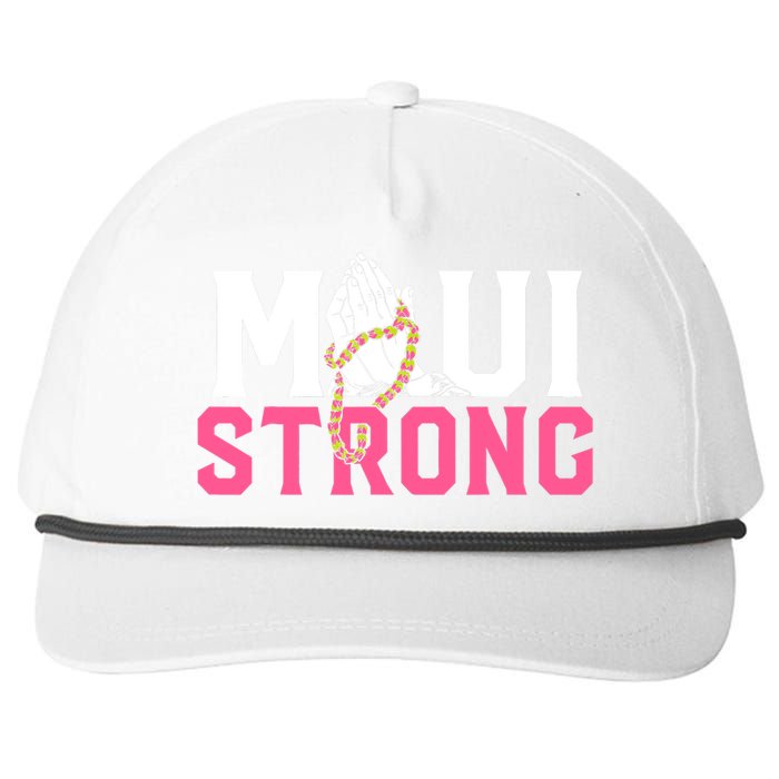 Pray For Maui Hawaii Strong Support For Hawaii Fire Victims Snapback Five-Panel Rope Hat