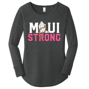 Pray For Maui Hawaii Strong Support For Hawaii Fire Victims Women's Perfect Tri Tunic Long Sleeve Shirt