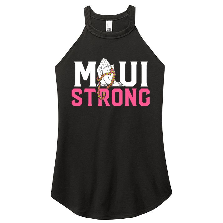 Pray For Maui Hawaii Strong Support For Hawaii Fire Victims Women's Perfect Tri Rocker Tank