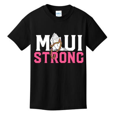 Pray For Maui Hawaii Strong Support For Hawaii Fire Victims Kids T-Shirt