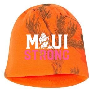 Pray For Maui Hawaii Strong Support For Hawaii Fire Victims Kati - Camo Knit Beanie