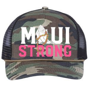 Pray For Maui Hawaii Strong Support For Hawaii Fire Victims Retro Rope Trucker Hat Cap