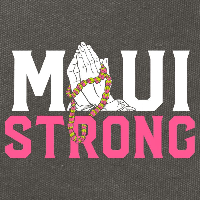Pray For Maui Hawaii Strong Support For Hawaii Fire Victims Cotton Canvas Backpack