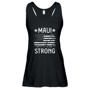 Pray For Maui Hawaii Strong American Flag Lahaina Fires Gift Ladies Essential Flowy Tank