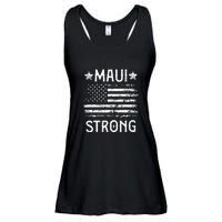 Pray For Maui Hawaii Strong American Flag Lahaina Fires Gift Ladies Essential Flowy Tank