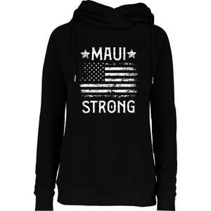 Pray For Maui Hawaii Strong American Flag Lahaina Fires Gift Womens Funnel Neck Pullover Hood