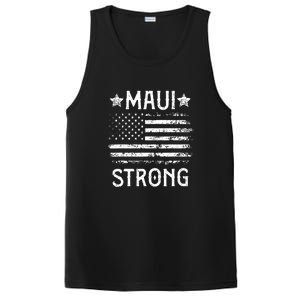 Pray For Maui Hawaii Strong American Flag Lahaina Fires Gift PosiCharge Competitor Tank