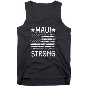 Pray For Maui Hawaii Strong American Flag Lahaina Fires Gift Tank Top