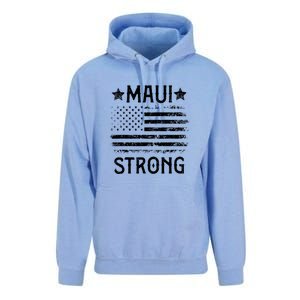 Pray For Maui Hawaii Strong American Flag Lahaina Fires Gift Unisex Surf Hoodie