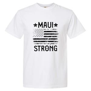 Pray For Maui Hawaii Strong American Flag Lahaina Fires Gift Garment-Dyed Heavyweight T-Shirt