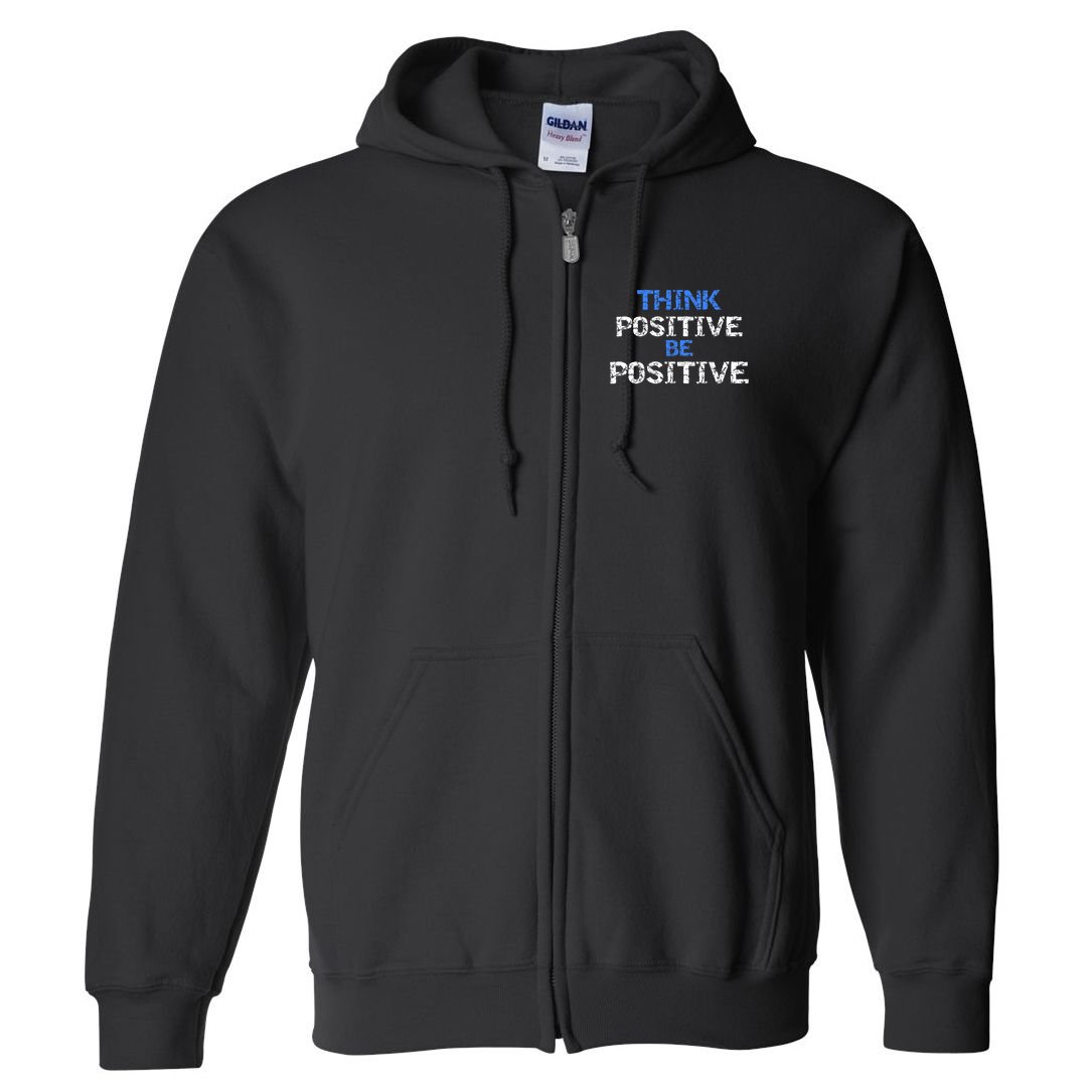 Positive For Motivational Kindness - Positive Message Full Zip Hoodie