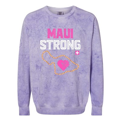 Pray For Maui Hawaii Strong Gift Colorblast Crewneck Sweatshirt