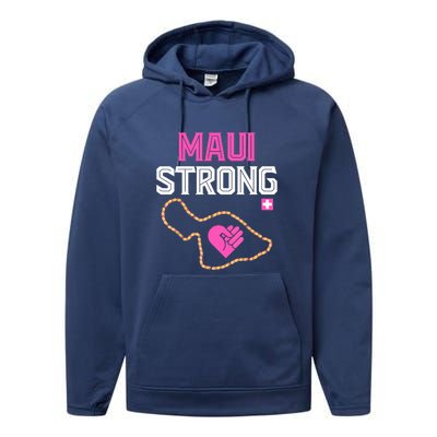 Pray For Maui Hawaii Strong Gift Performance Fleece Hoodie