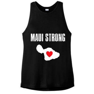 Pray For Maui Hawaii Maui Strong Maui Wildfire Relief Ladies PosiCharge Tri-Blend Wicking Tank