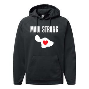 Pray For Maui Hawaii Maui Strong Maui Wildfire Relief Performance Fleece Hoodie