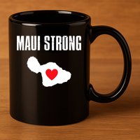 Pray For Maui Hawaii Maui Strong Maui Wildfire Relief 11oz C Handle Ceramic Mug