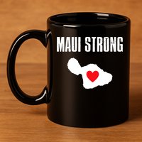 Pray For Maui Hawaii Maui Strong Maui Wildfire Relief 11oz C Handle Ceramic Mug