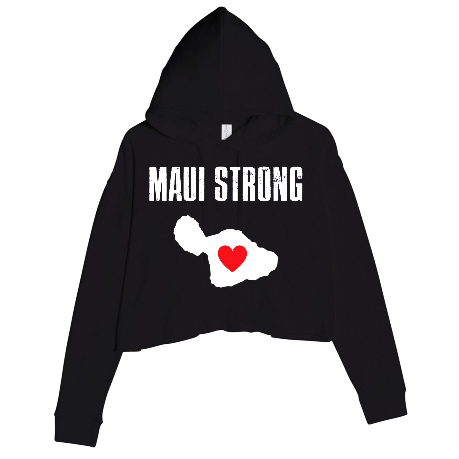 Pray For Maui Hawaii Maui Strong Maui Wildfire Relief Crop Fleece Hoodie