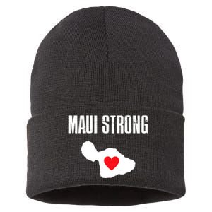 Pray For Maui Hawaii Maui Strong Maui Wildfire Relief Sustainable Knit Beanie