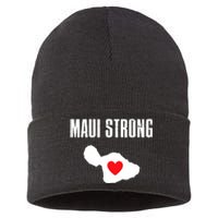 Pray For Maui Hawaii Maui Strong Maui Wildfire Relief Sustainable Knit Beanie