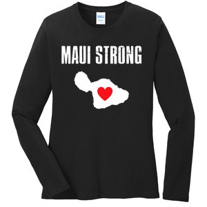 Pray For Maui Hawaii Maui Strong Maui Wildfire Relief Ladies Long Sleeve Shirt