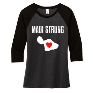 Pray For Maui Hawaii Maui Strong Maui Wildfire Relief Women's Tri-Blend 3/4-Sleeve Raglan Shirt