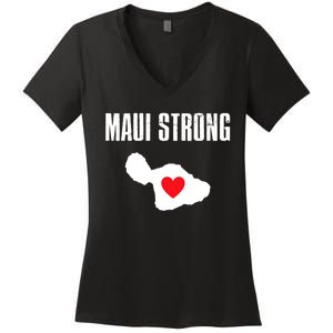 Pray For Maui Hawaii Maui Strong Maui Wildfire Relief Women's V-Neck T-Shirt