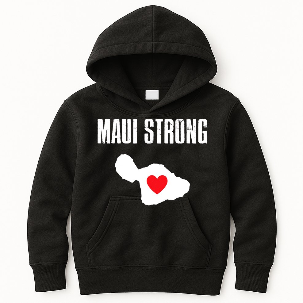 Pray For Maui Hawaii Maui Strong Maui Wildfire Relief Kids Hoodie