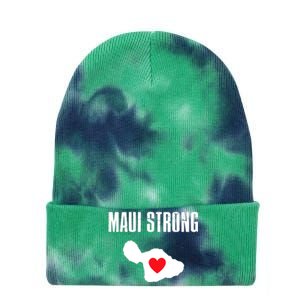 Pray For Maui Hawaii Maui Strong Maui Wildfire Relief Tie Dye 12in Knit Beanie