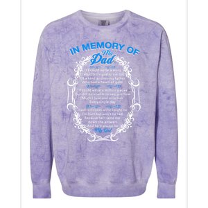 Poem For My Dad In Heaven My Dad Is My Guardian Angel Gift Colorblast Crewneck Sweatshirt