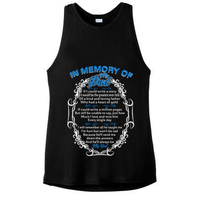Poem For My Dad In Heaven My Dad Is My Guardian Angel Gift Ladies PosiCharge Tri-Blend Wicking Tank