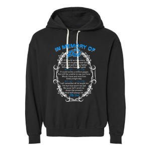 Poem For My Dad In Heaven My Dad Is My Guardian Angel Gift Garment-Dyed Fleece Hoodie