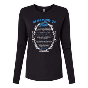 Poem For My Dad In Heaven My Dad Is My Guardian Angel Gift Womens Cotton Relaxed Long Sleeve T-Shirt