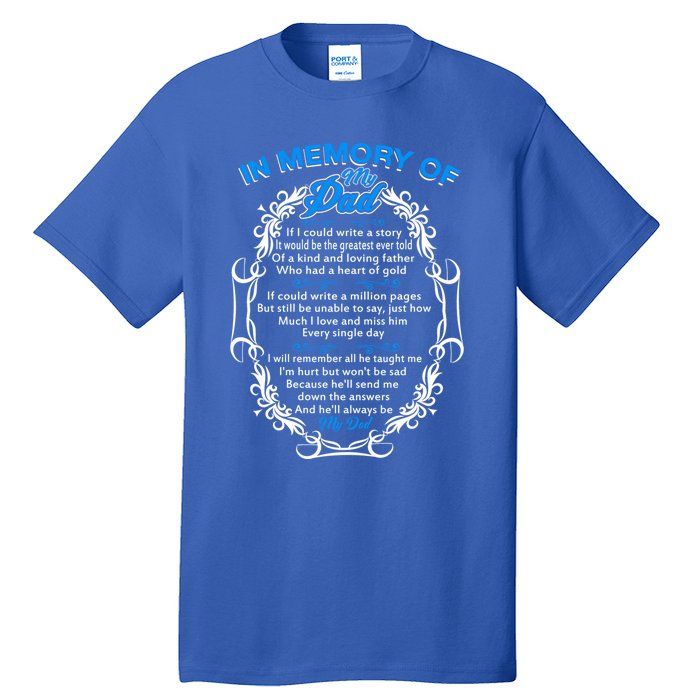 Poem For My Dad In Heaven My Dad Is My Guardian Angel Gift Tall T-Shirt