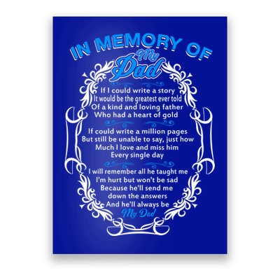 Poem For My Dad In Heaven My Dad Is My Guardian Angel Gift Poster