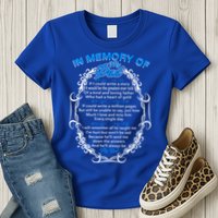 Poem For My Dad In Heaven My Dad Is My Guardian Angel Gift Womens T-Shirt