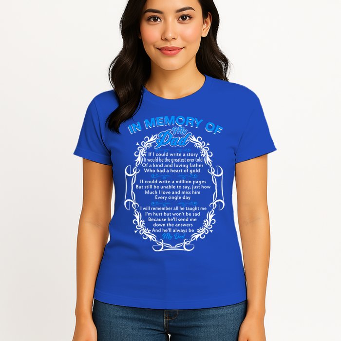 Poem For My Dad In Heaven My Dad Is My Guardian Angel Gift Womens T-Shirt