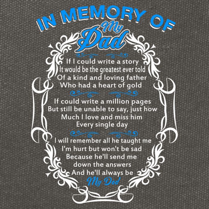 Poem For My Dad In Heaven My Dad Is My Guardian Angel Gift Cotton Canvas Backpack