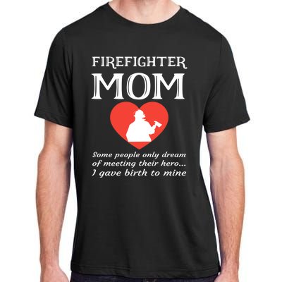 Proud Firefighter Mom Fire Fire Mother Heart Gift Adult ChromaSoft Performance T-Shirt