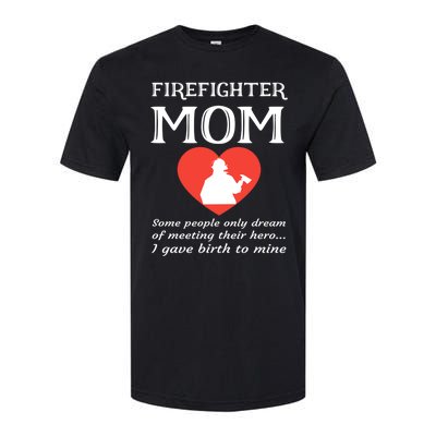 Proud Firefighter Mom Fire Fire Mother Heart Gift Softstyle CVC T-Shirt